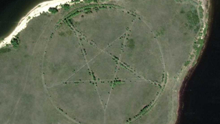 What the hell is this massive pentagram doing in Kazakhstan?